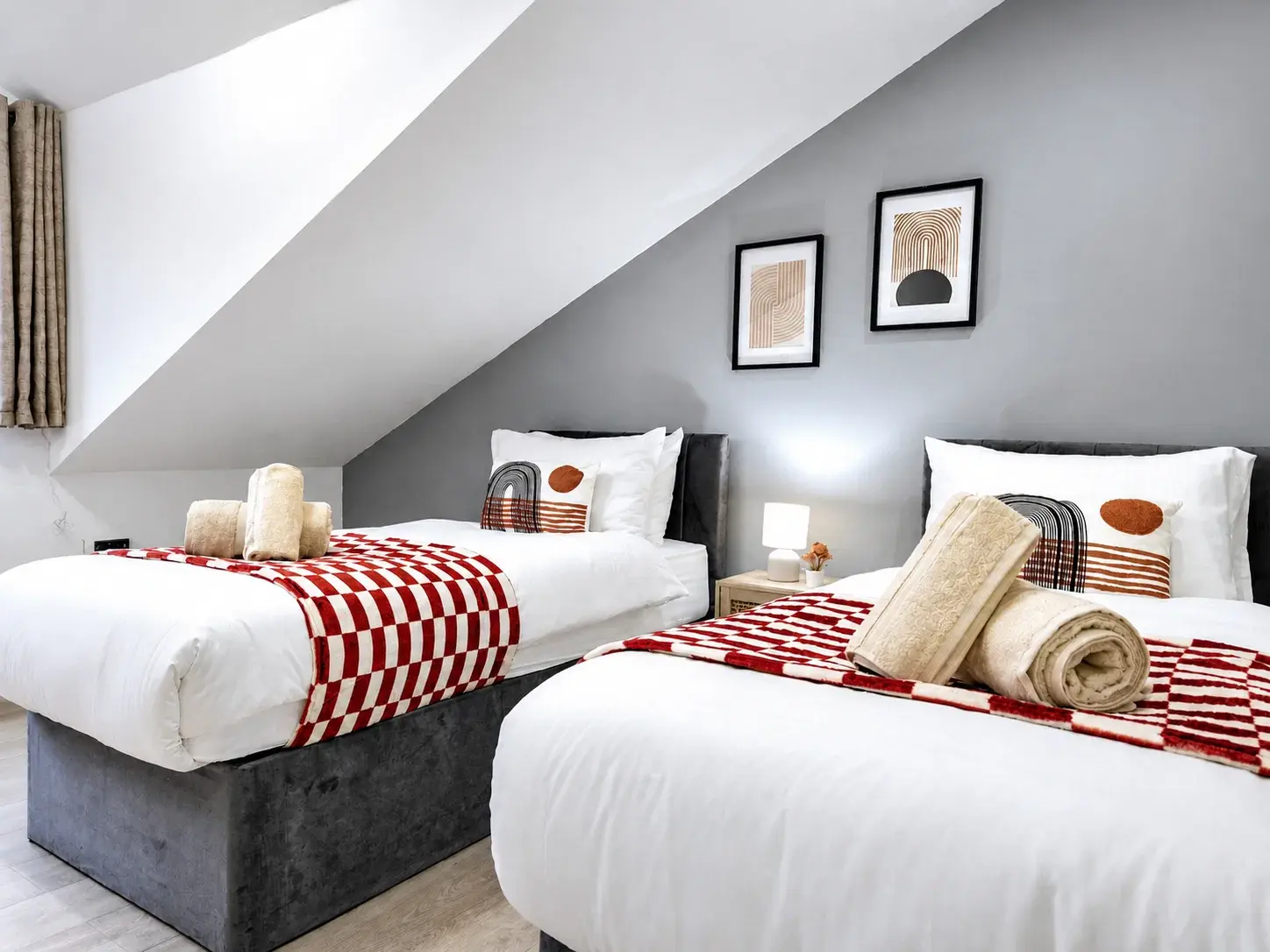 Twin bedroom under eaves